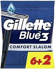 Духи, Парфюмерия, косметика Набор одноразовых станков для бритья, 8 шт. - Gillette Blue 3 Comfort Slalom