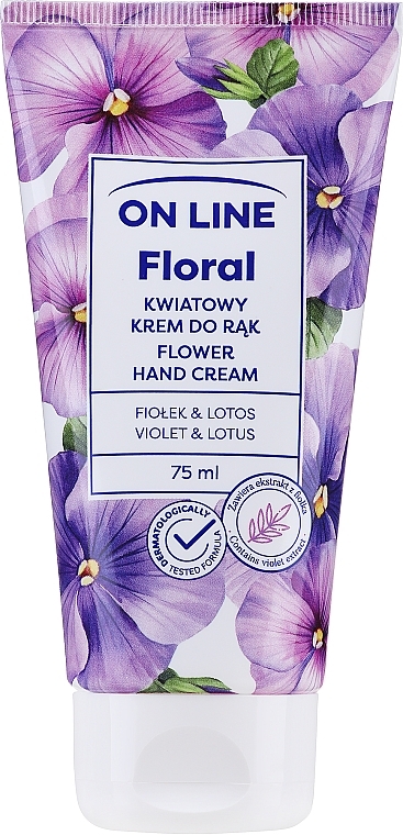 Крем для рук "Фіалка та лотос" - On Line Floral Flower Violet & Lotus Hand Cream — фото N1