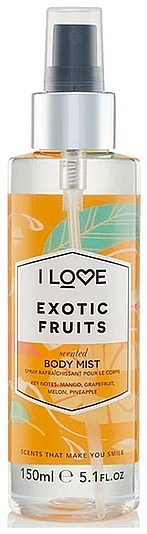 Спрей для волосся - I Love Scents Exotic Fruit Body Mist — фото N1