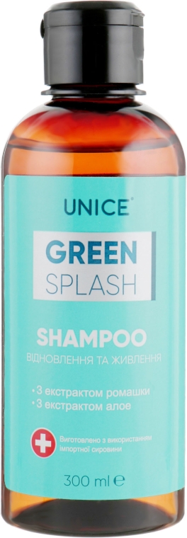 Восстанавливающий шампунь - Unice Green Splash Shampoo — фото N1