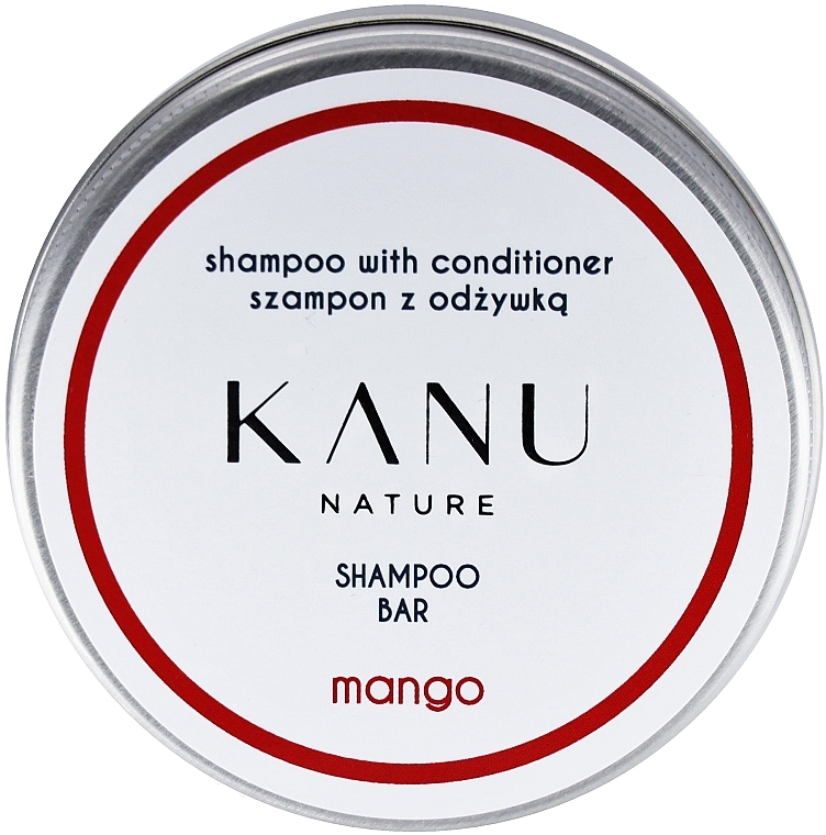 Шампунь для волосся 2 в 1, у металевій коробці - Kanu Nature Shampoo With Conditioner Shampoo Bar Mango — фото N1
