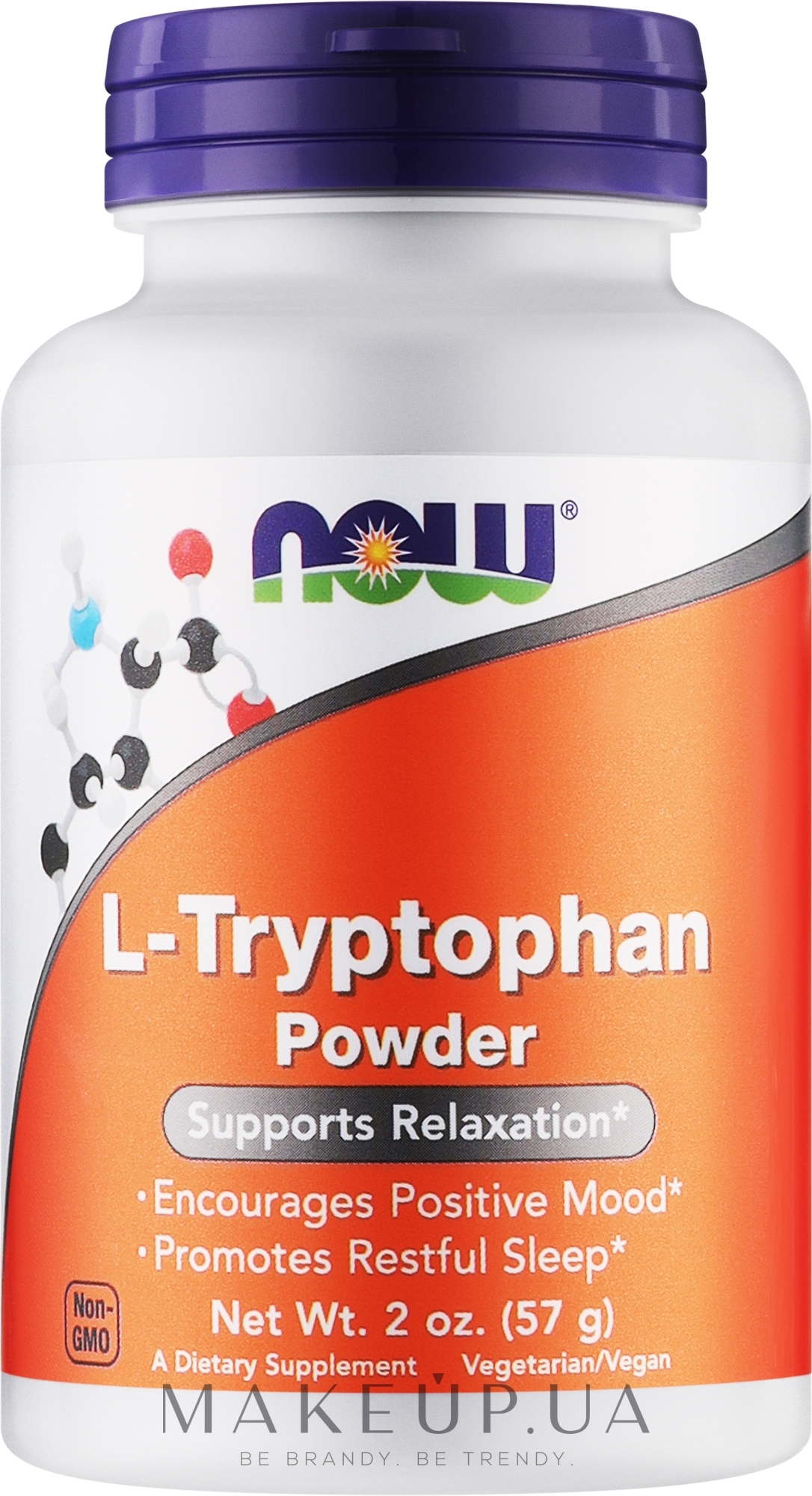 Пищевая добавка "L-триптофан", порошок - Now Foods L-Tryptophan Powder — фото 57g