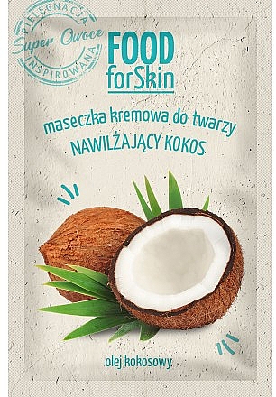 Увлажняющая крем-маска для лица с кокосом - Marion Food for Skin Cream Mask Moisturizing Coconut — фото N1