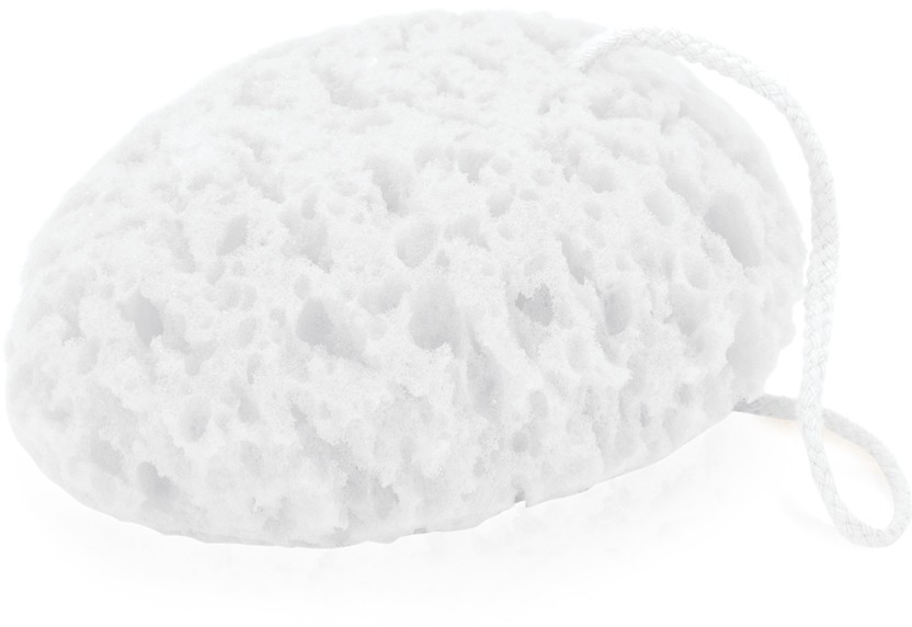 Мочалка для душа 6009, овальная, белая - Donegal Bath Sponge — фото N1