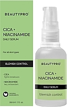 Щоденна сироватка для обличчя "Цика + ніацинамід" - BeautyPro Cica + Niacinamide Blemish Control Daily Serum — фото N2