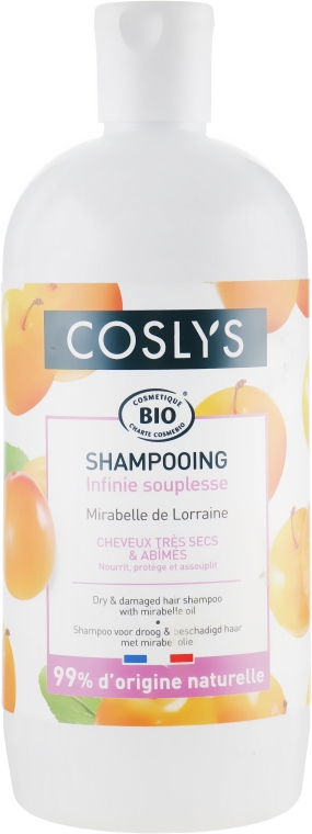 Шампунь для сухого і пошкодженого волосся з маслом Мірабелла - Coslys Shampoo for dry and damaged hair oil with Mirabella — фото N3