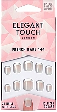 Накладні нігті - Elegant Touch Natural French Bare 124 Short False Nails — фото N1