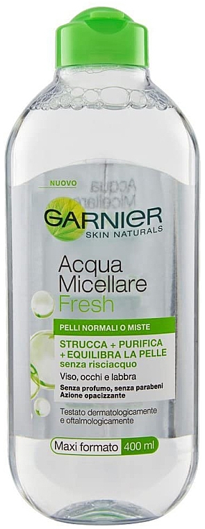 Матувальна міцелярна вода для нормальної й комбінованої шкіри - Garnier Skin Active Fresh Mixellar Water — фото N1