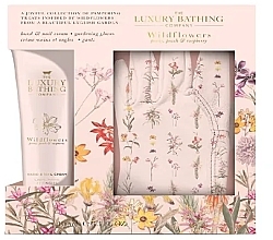 Парфумерія, косметика Набір - Grace Cole The Luxuty Bathing Wildflowers (h/cr/100ml + gloves/2pcs)