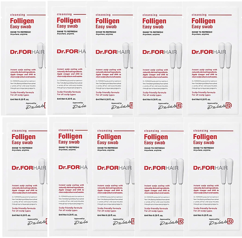 Ватные палочки для мгновенного очищения кожи головы - Dr.FORHAIR Folligen Easy Swab — фото N1