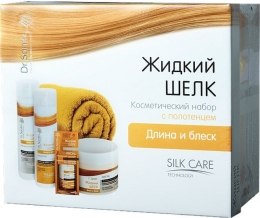 Духи, Парфюмерия, косметика Набор "Длина и Блеск" - Dr. Sante Silk Care (shmp/250ml + cond/250ml + mask/300ml + treat/50ml + towel)