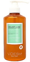 Крем для рук и тела "Свежий огурец" - Voesh Velvet Luxe Vegan Body & Hand Cream Cucumber Fresh — фото N3