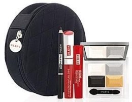 Парфумерія, косметика Набір - Pupa Must Have Kit by Night (eyeshadows/6g + pencil/0.8 g + Mascara/mini + Lip/Gloss/7ml + bag)