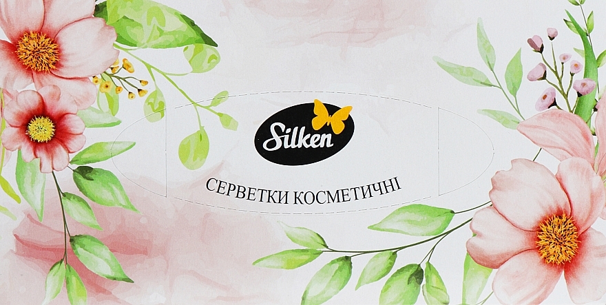 Салфетки косметические двухслойные, 150 шт. - Silken — фото N1