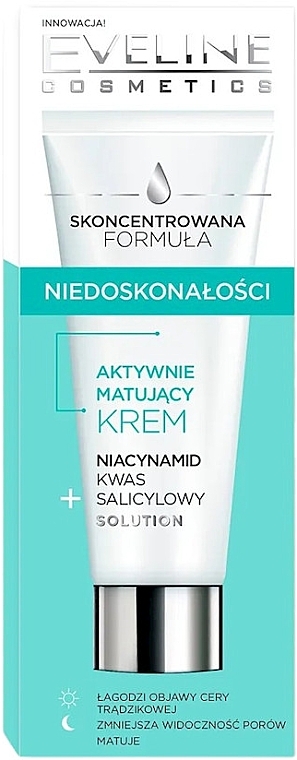 Матувальний крем для обличчя - Eveline Cosmetics Concentrated Formula — фото N1