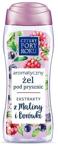 Гель для душа с экстрактами малины и черники - Cztery Pory Roku — фото N1