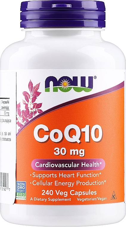 Пищевая добавка "Коэнзим Q10 30 мг" - Now Foods CoQ10 30 mg — фото N1