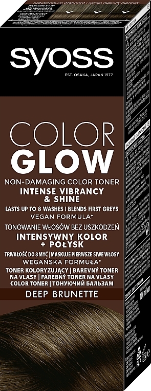 УЦЕНКА Тонирующий бальзам для волос без аммиака - Syoss Color Glow * — фото N1