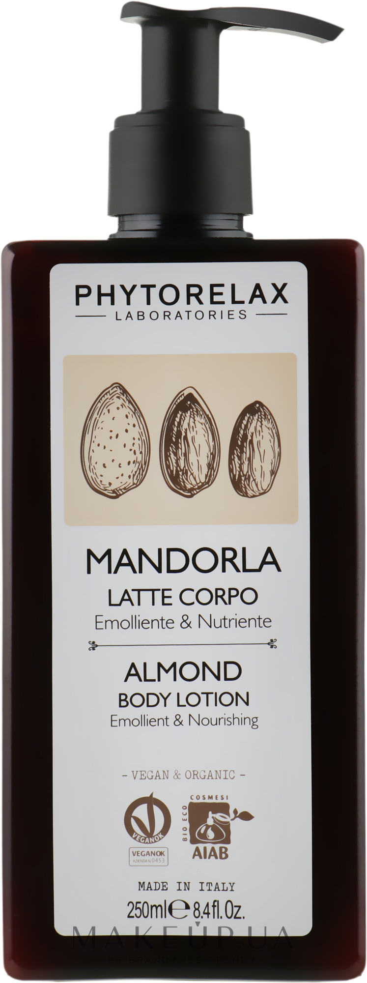 Лосьйон для тіла зволожувальний - Phytorelax Laboratories Almond Body Lotion — фото 250ml