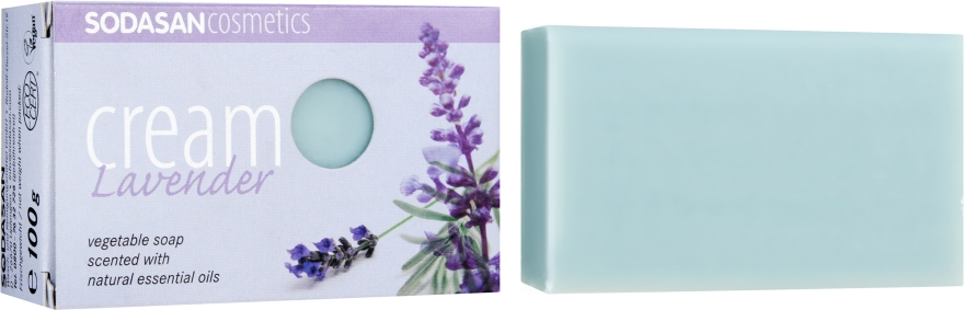 Мило-крем для обличчя - Sodasan Cream Lavender Soap — фото N1