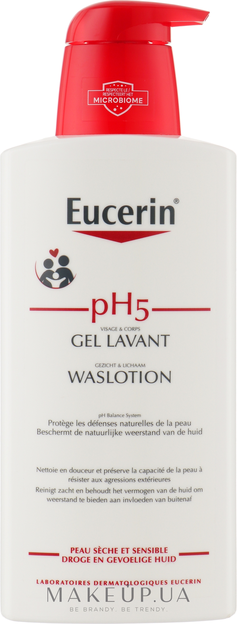 Очищувальний лосьйон для чутливої шкіри тіла - Eucerin pH5 WashLotion — фото 400ml