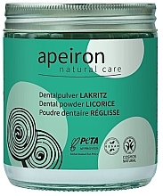 Парфумерія, косметика Зубна паста у порошку "Лакриця" - Apeiron Dental Powder Licorice