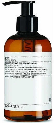 Жидкое мыло для рук и тела "Гранат и годжи" - Evolve Beauty Pomegranate and Goji Aromatic Wash — фото N2