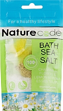 Морська сіль для ванни "Квіти ромашки й ефірна олія лимонної вербени" - Nature Code Bath Sea Salt — фото N1