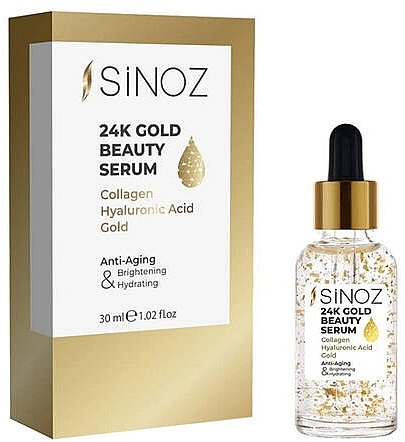 Сироватка для обличчя з 24-каратним золотом - Sinoz 24K Gold Beauty Serum — фото N1