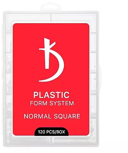 Багаторазові пластикові форми для нарощування нігтів "Normal Square" - Kodi Professional Plastic Form System — фото N1