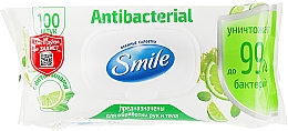 Влажные салфетки с витаминами, 100шт - Smile Ukraine Antibacterial — фото N1