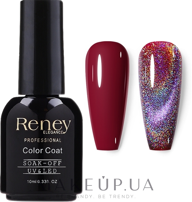 Гель-лак для нігтів - Reney Cosmetics Elegance Professional Color Coat Soak-off UV & LED — фото Holographic Cateye