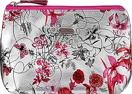 Косметичка «Silver Meadow», 94309, рожева з квітами - Top Choice — фото N1