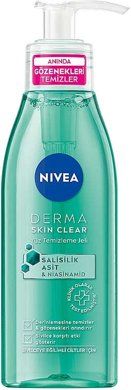 Очищуючий гель для обличчя - NIVEA Derma Skin Clear Wash Gel