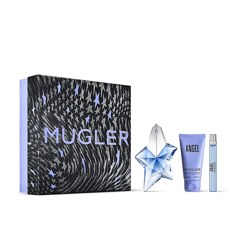 Mugler Angel - Набір (edp/50ml + b/lot/50ml + edp/mini/10ml) — фото N1