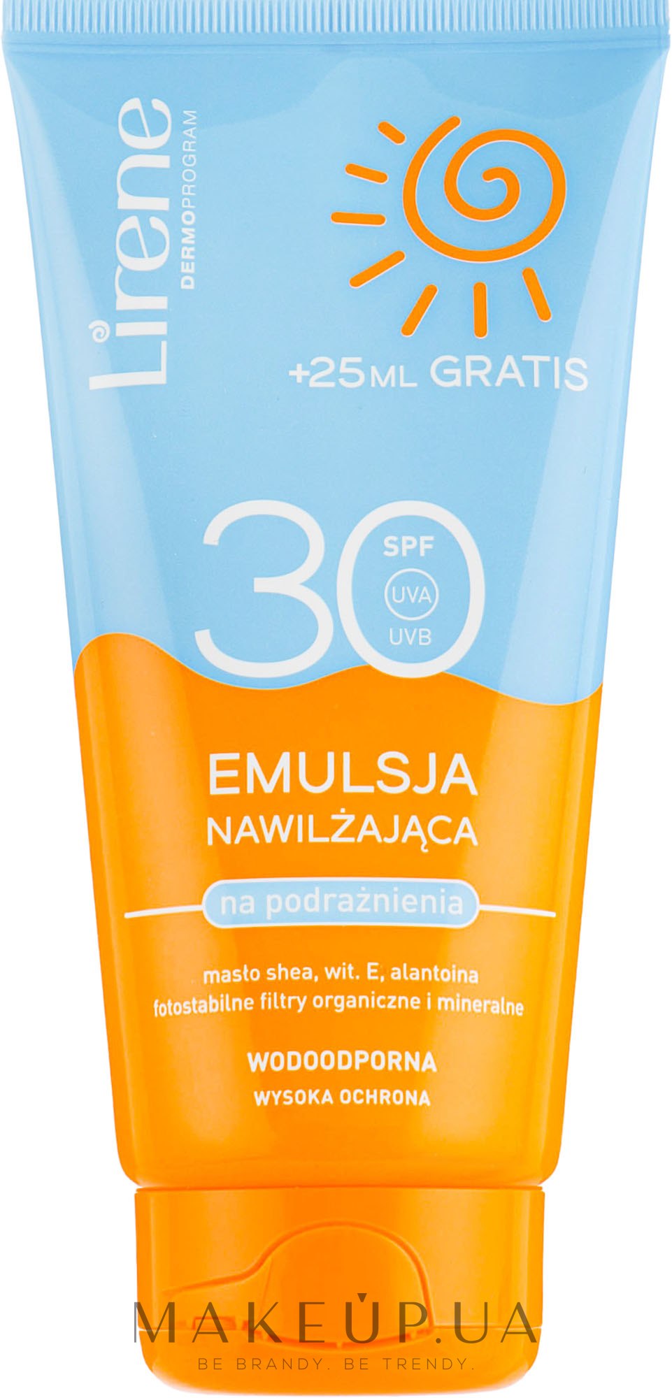 Емульсія для засмаги - Lirene Sun Care Moisturizing Emulsion SPF30 — фото 175ml