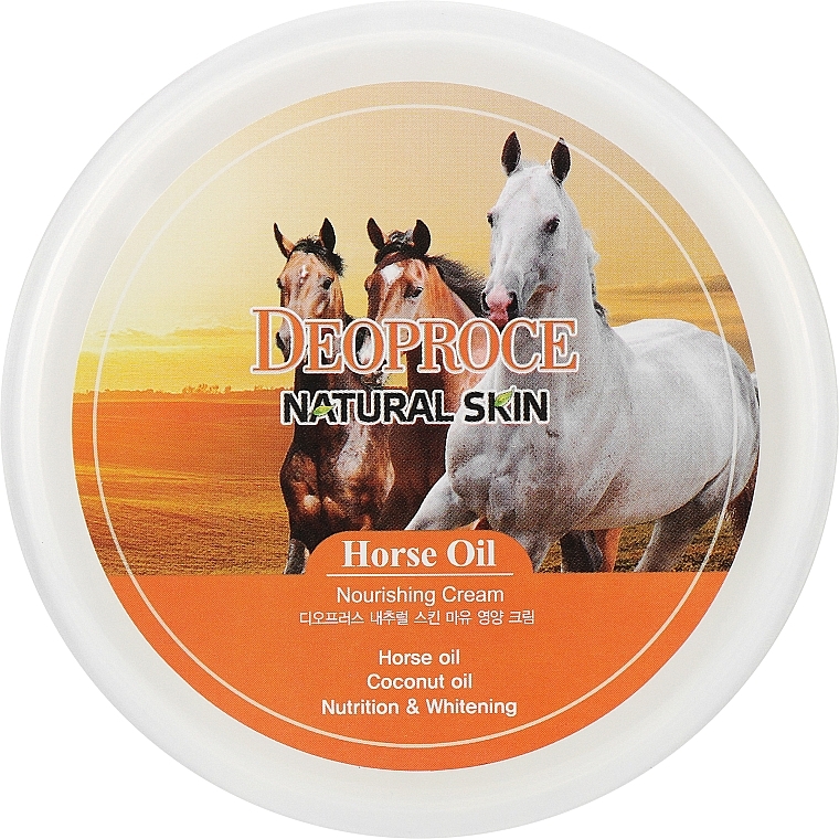 Крем для лица и тела на основе лошадиного жира - Deoproce Natural Skin Horse Oil Nourishing Cream  — фото N1