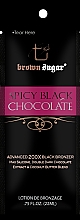 Крем для засмаги в солярії з темними бронзантами та екстратінглами - Brown Sugar Spicy Black Chocolate 200X (пробник) — фото N1