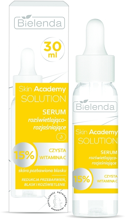 Освітлююча сироватка з 15% чистого вітаміну С - Bielenda Skin Academy Solutions Illuminating and Brightening Serum — фото N2