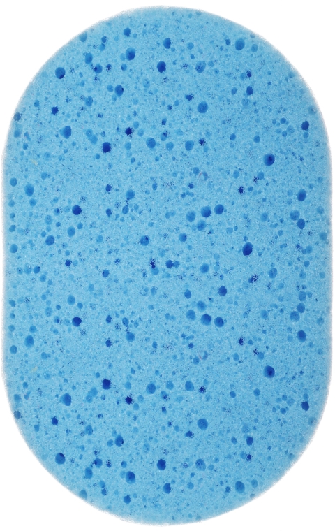 Губка банная овальная 30420, синяя - Top Choice — фото N1