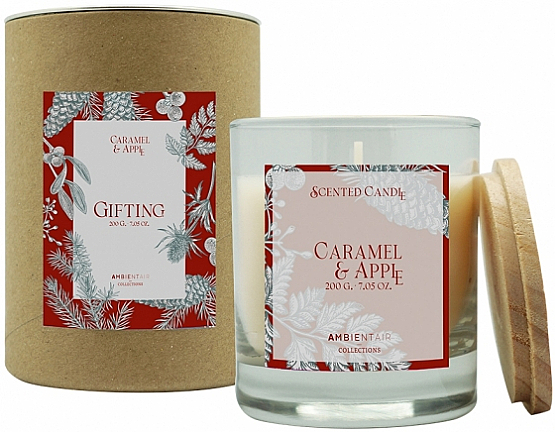 Ароматическая свеча "Caramel & Apple" - Ambientair Gifting Scented Candle — фото N1