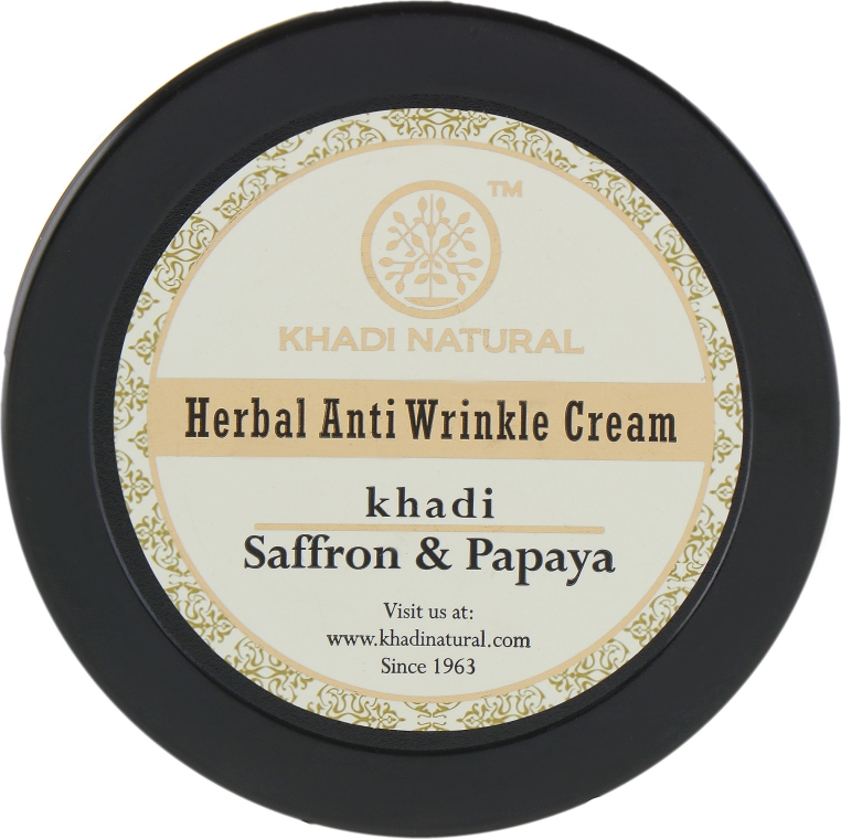 Антивозрастной крем от морщин и пигментных пятен "Шафран и папайя" - Khadi Natural Saffron & Papaya Anti Wrinkle Cream — фото N3