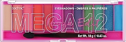 Палетка тіней для повік, 5 кольорів - Technic Cosmetics Mega 12 Eyeshadow Palette — фото N2