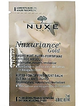 Духи, Парфюмерия, косметика Питательный ночной бальзам - Nuxe Nuxuriance Gold Nutri-Fortifying Night Balm (пробник)