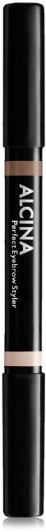 Двухсторонний карандаш для бровей - Alcina Perfect Eyebrow Styler — фото N1