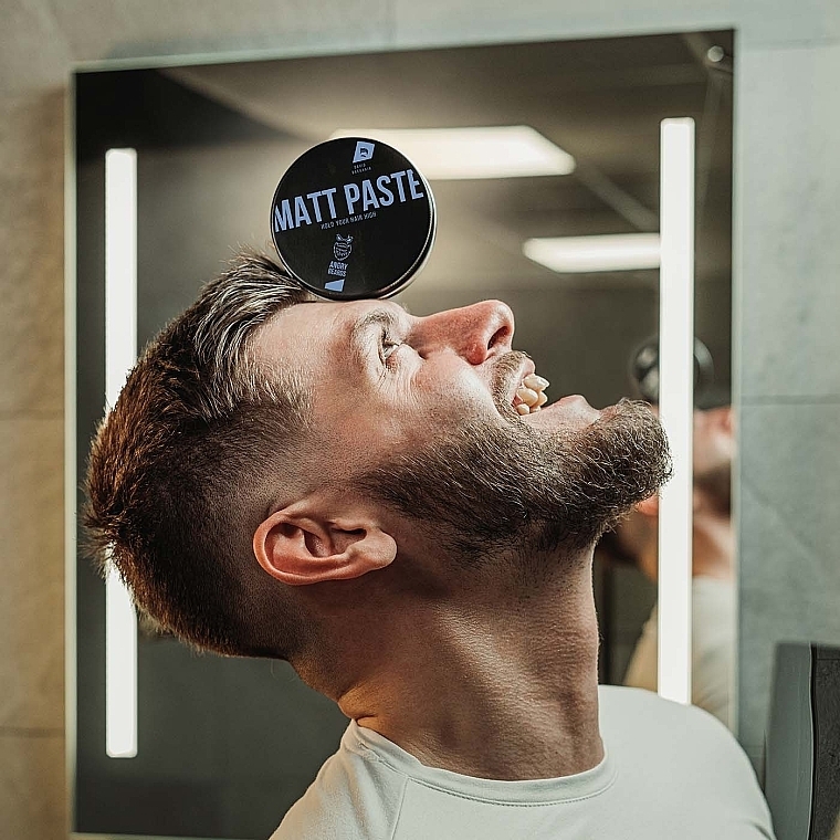 Матовая паста для бороды - Angry Beards David Backhair Matt Paste — фото N3