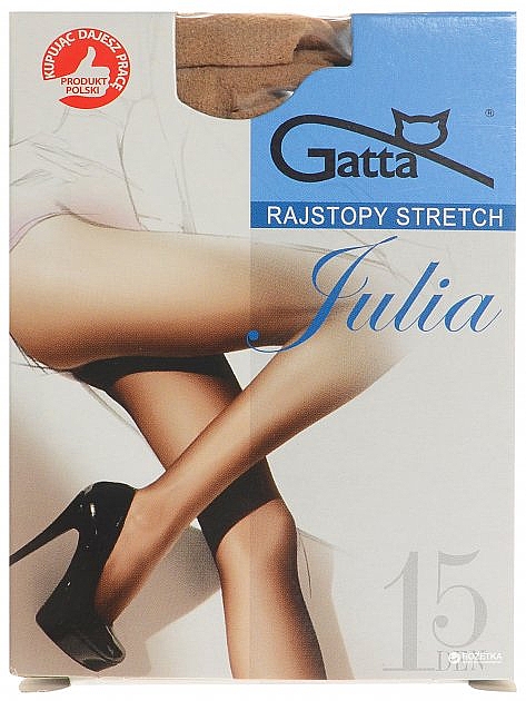 Колготки "Julia Stretch" 15 Den, visone - Gatta — фото N1