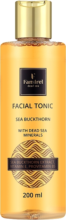 Тонік для обличчя з екстрактом обліпихи - Famirel Facial Tonic Sea Buckthorh With Dead Sea Minerals — фото N1
