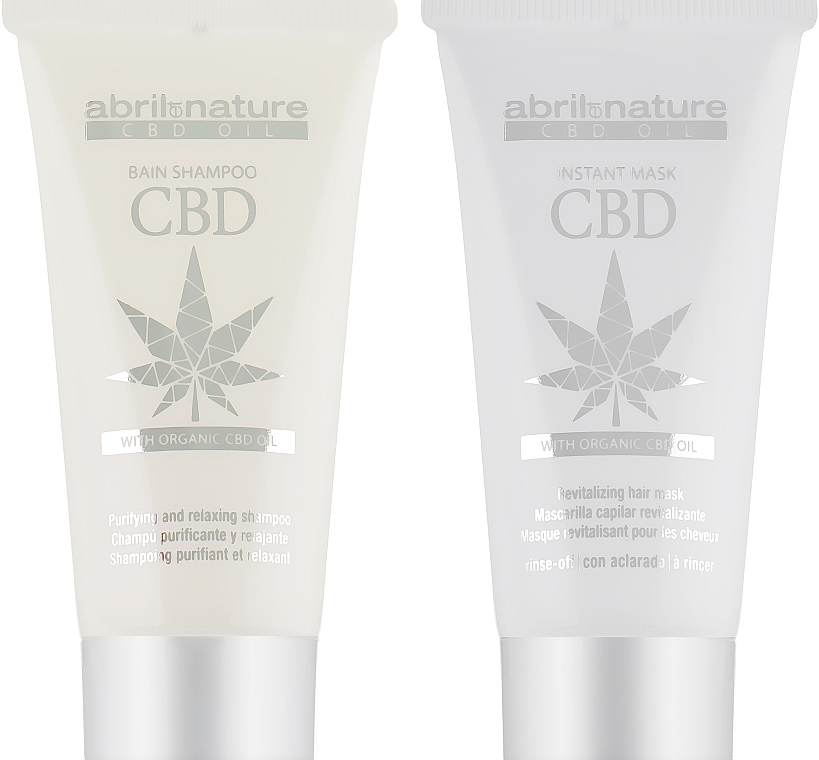 Набор - Abril et Nature CBD Cannabis Oil Elixir (shm/30ml + mask/30ml) — фото N2