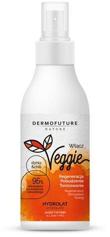 Гидролат для всех типов кожи - DermoFuture Veggie Dynia & Chili Hydrolat — фото N1